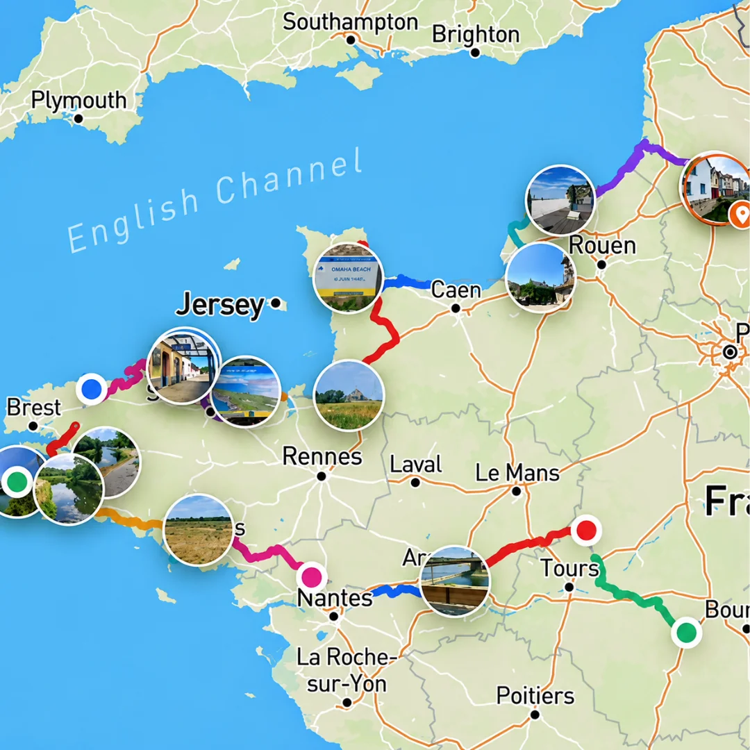 Complete Voyage map shown in landscape format