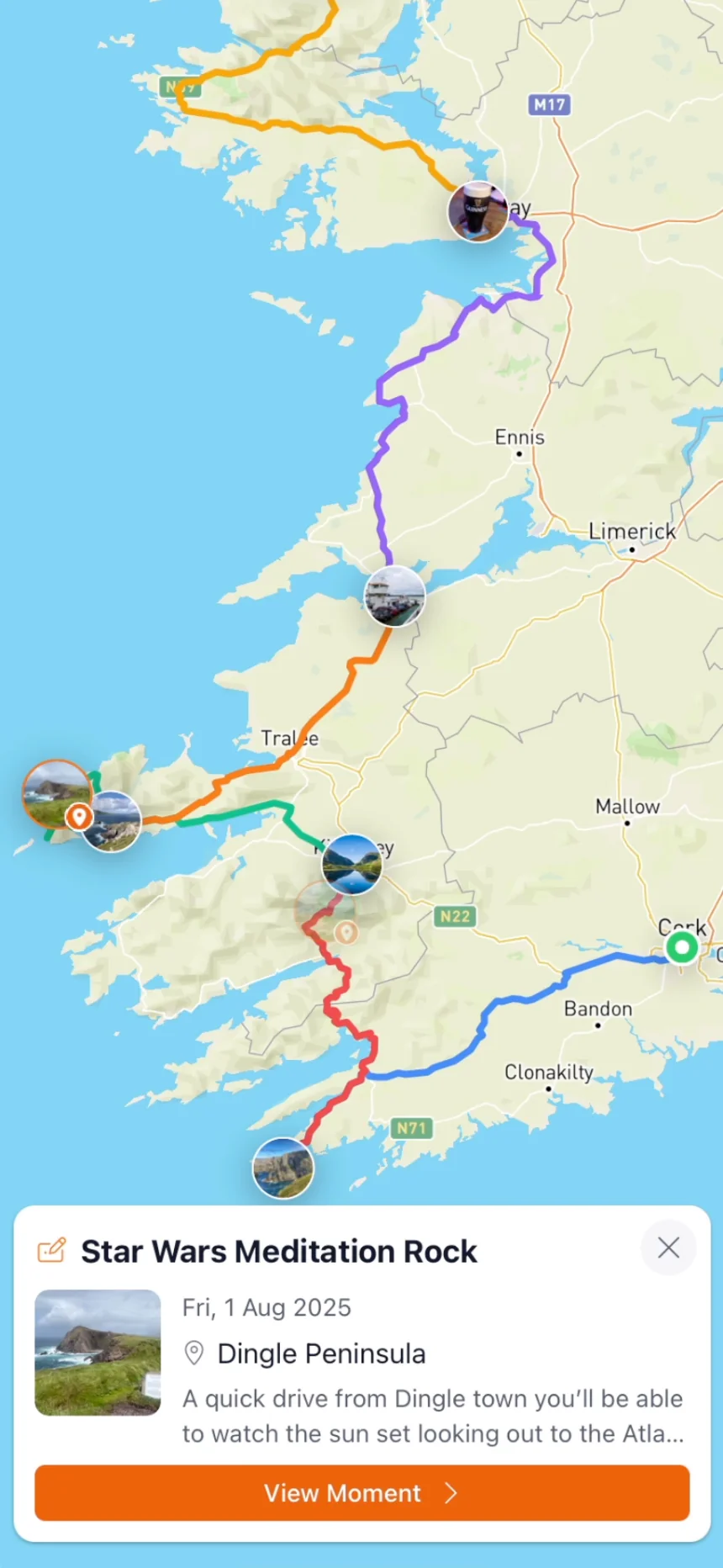 EveryVoyage complete Voyage map